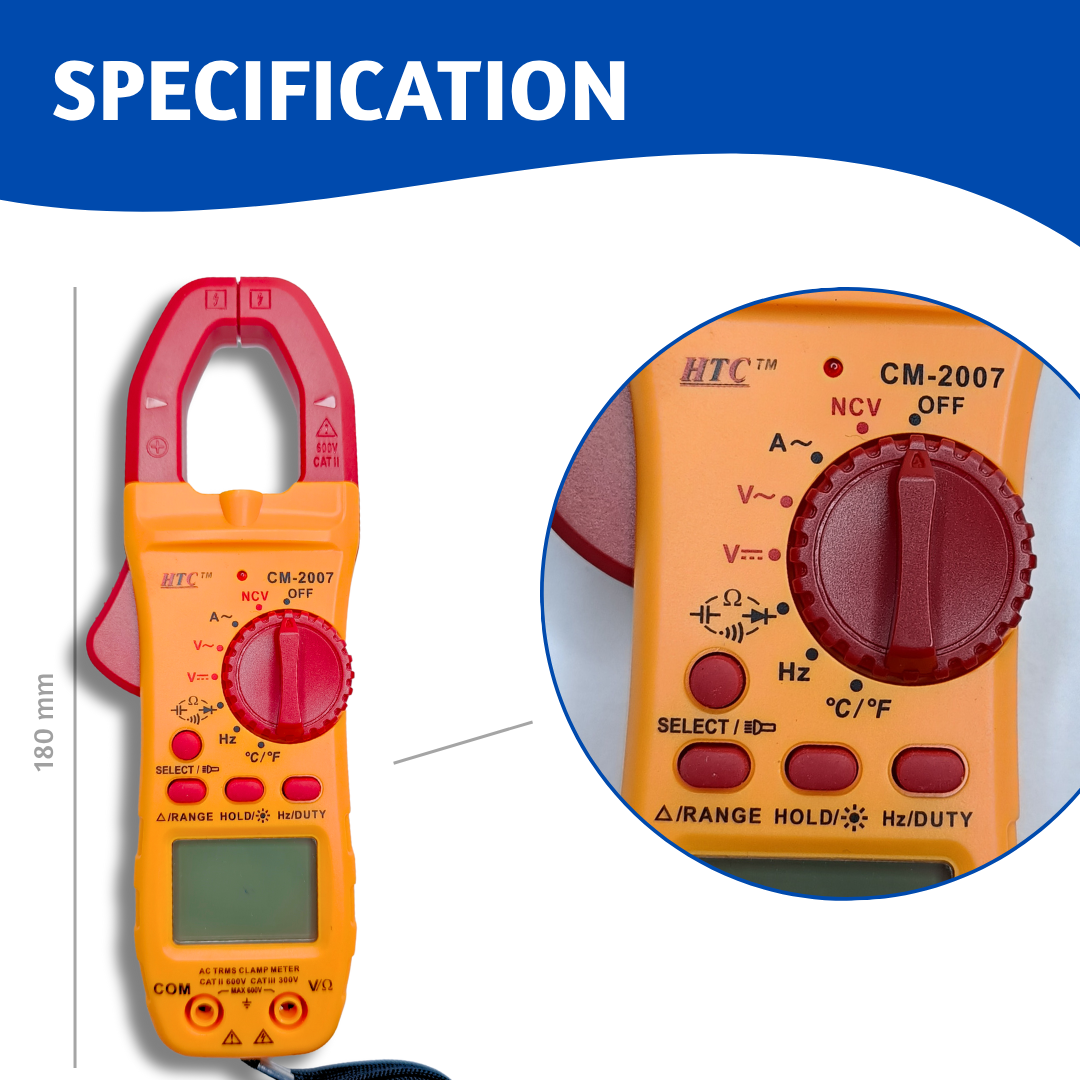 HTC 2007 Clamp Meter (with Capacitance) | Horizon Spares HTC 2007 Clamp Meter (with Capacitance) | Horizon Spares