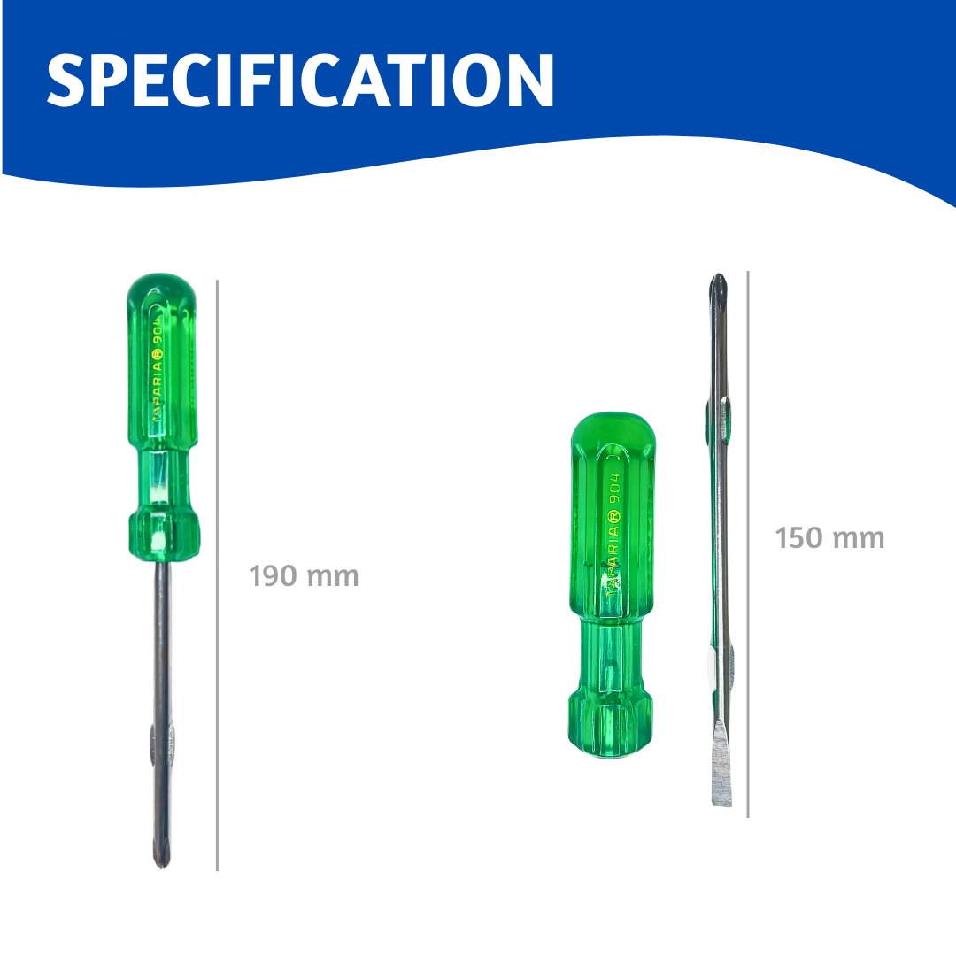 Taparia 2 in 1 Screwdriver 4" C904BP | Horizon Spares
