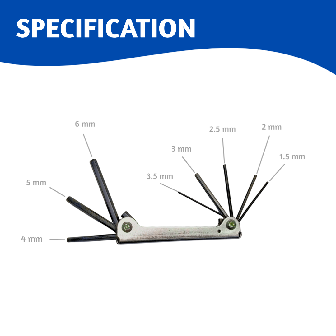 Folding Allen Wrench Set (8pc) | Horizon Spares