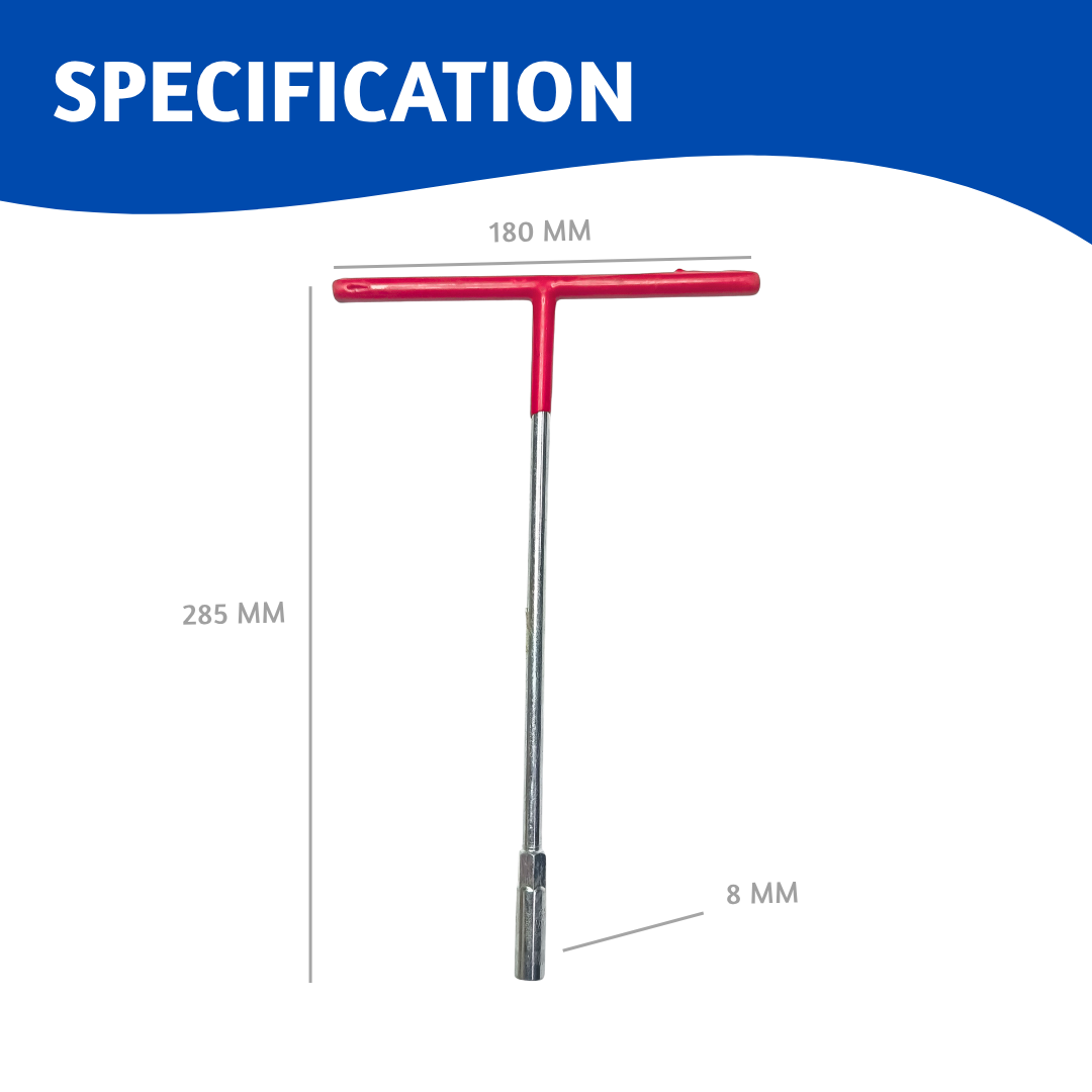 Socket Wrench T-type 8mm | Horizon Spares