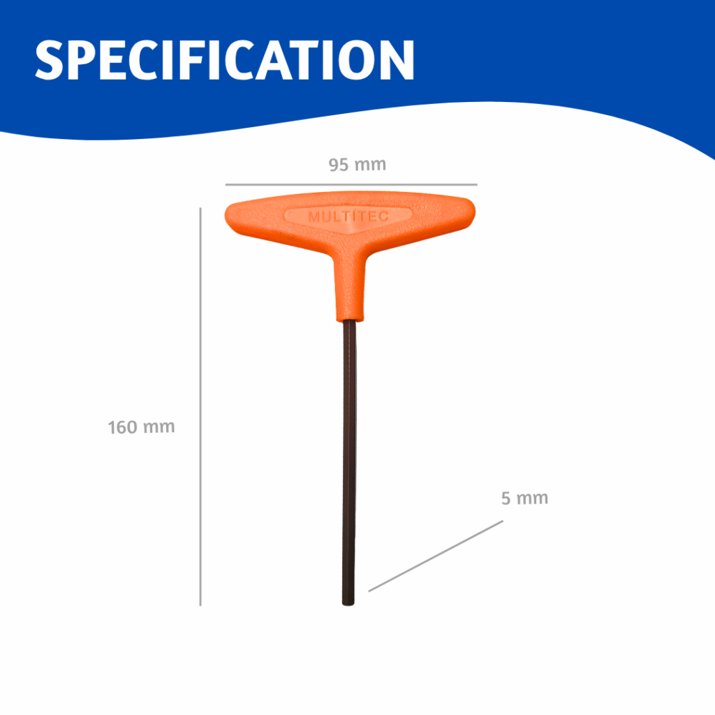T Allen Key 5mm Multitec | Horizon Spares