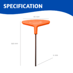T Type Allen Key 4mm Multitec | Horizon Spares