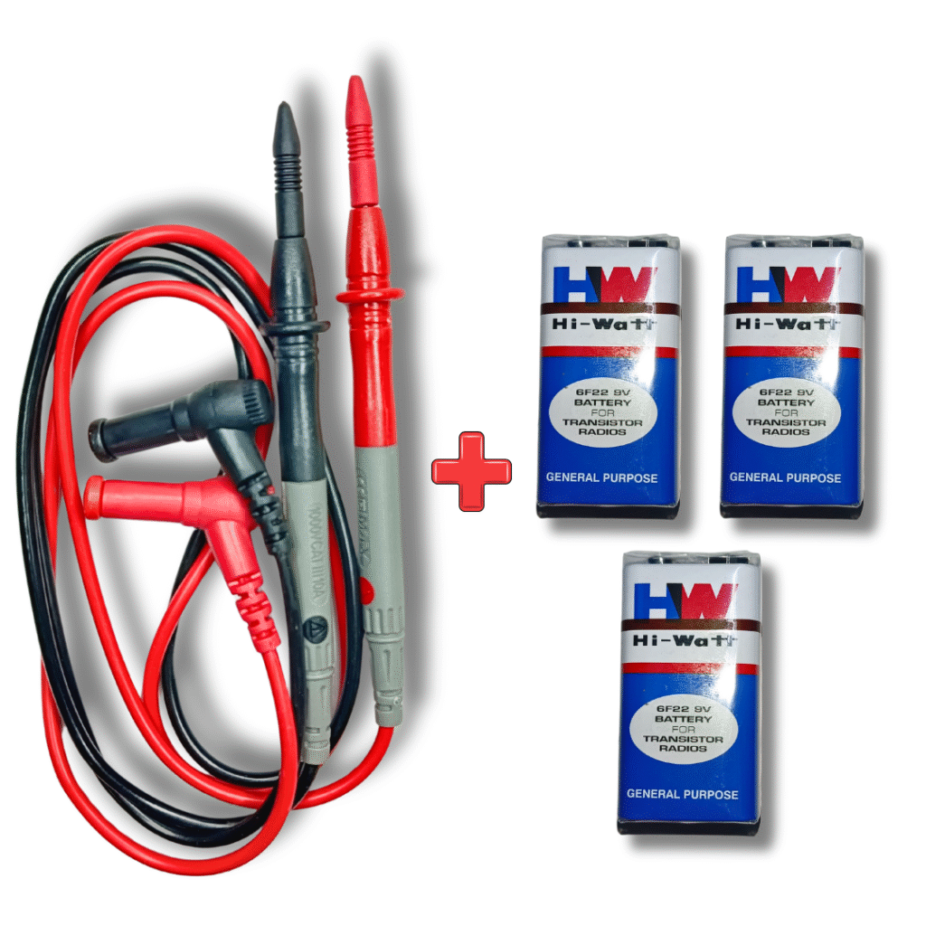 Cable for Multimeter + 3 Battery | Horizon Spares