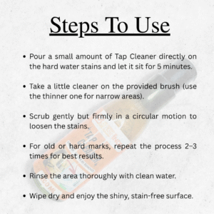 Hard Water Stain Remover for Taps + 2 Brush | Horizon Spares