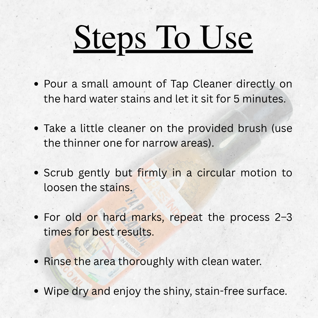 Hard Water Stain Remover for Taps + 2 Brush | Horizon Spares