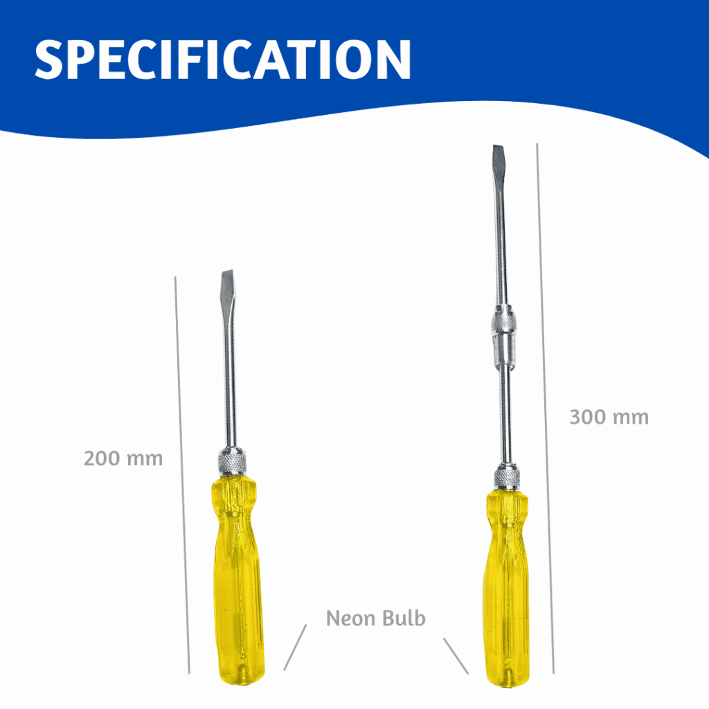 Pye Screwdriver Set 595 With Neon Bulb