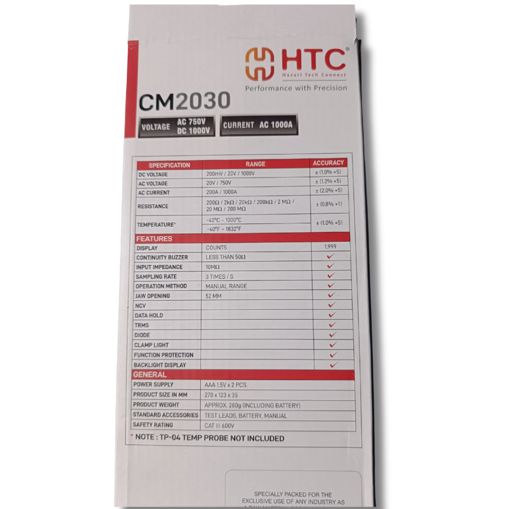 HTC Clamp Meter 2030 | Horizon Spares