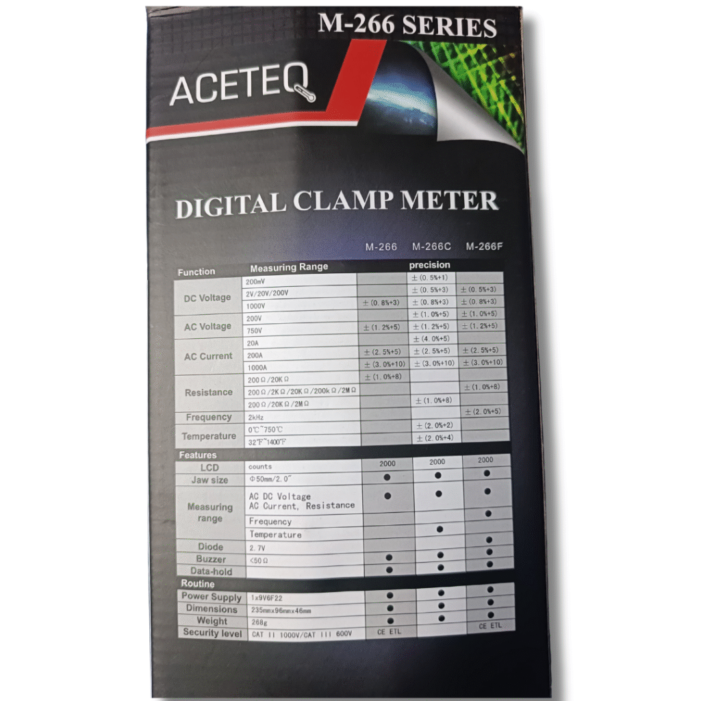 HVAC Clamp Meter Aceteq | Horizon Spares