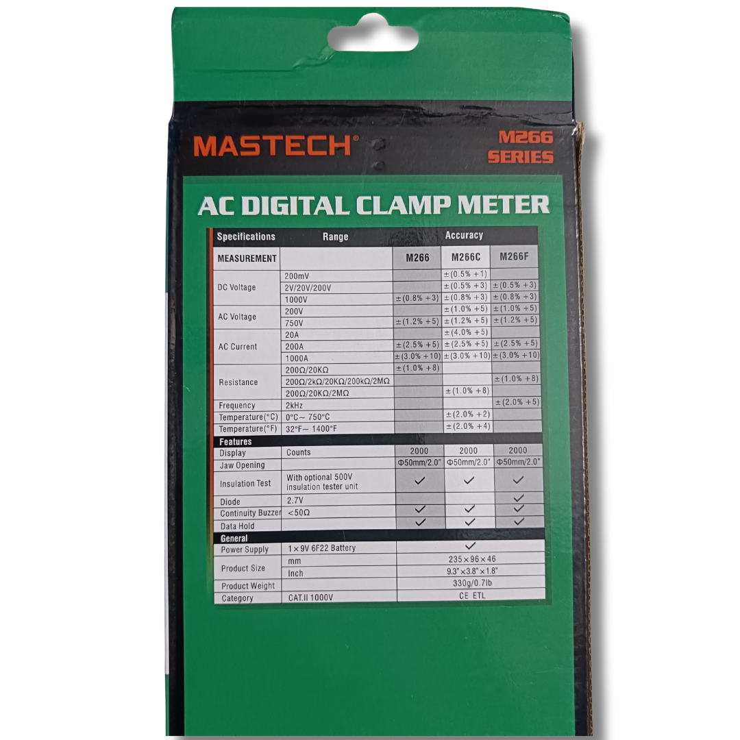 Mastech Clamp Meter M266 Mastech Clamp Meter M266