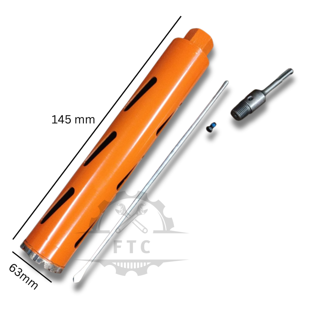 Core Drill 63mm Long (With Adapter & Rod) | Horizon Spares