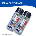 Paint Spray Bottle Cube Matte Black (2 pcs) | Horizon Spares