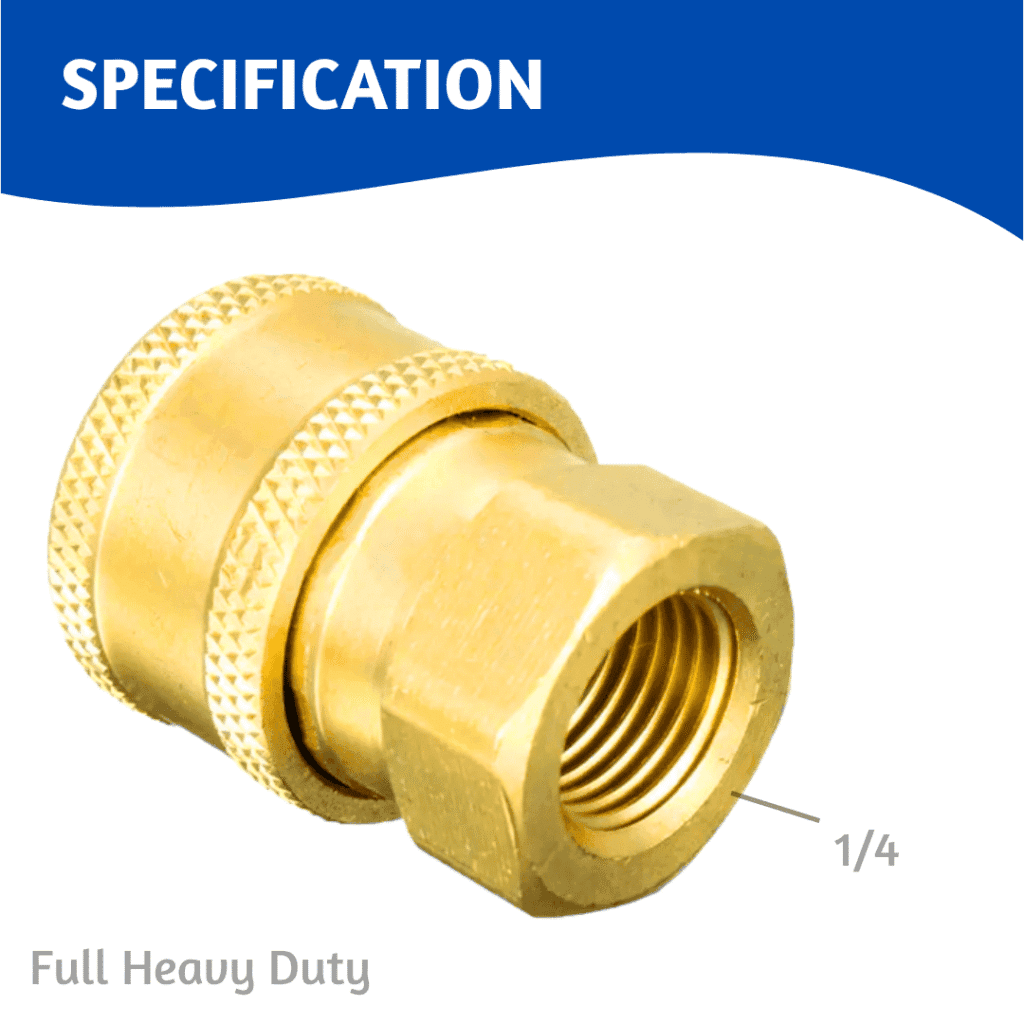 Brass Qrc Coupling 1/4