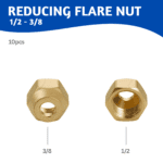 Reducing Coupling Nuts 1/2 x 3/8 (10 pc)