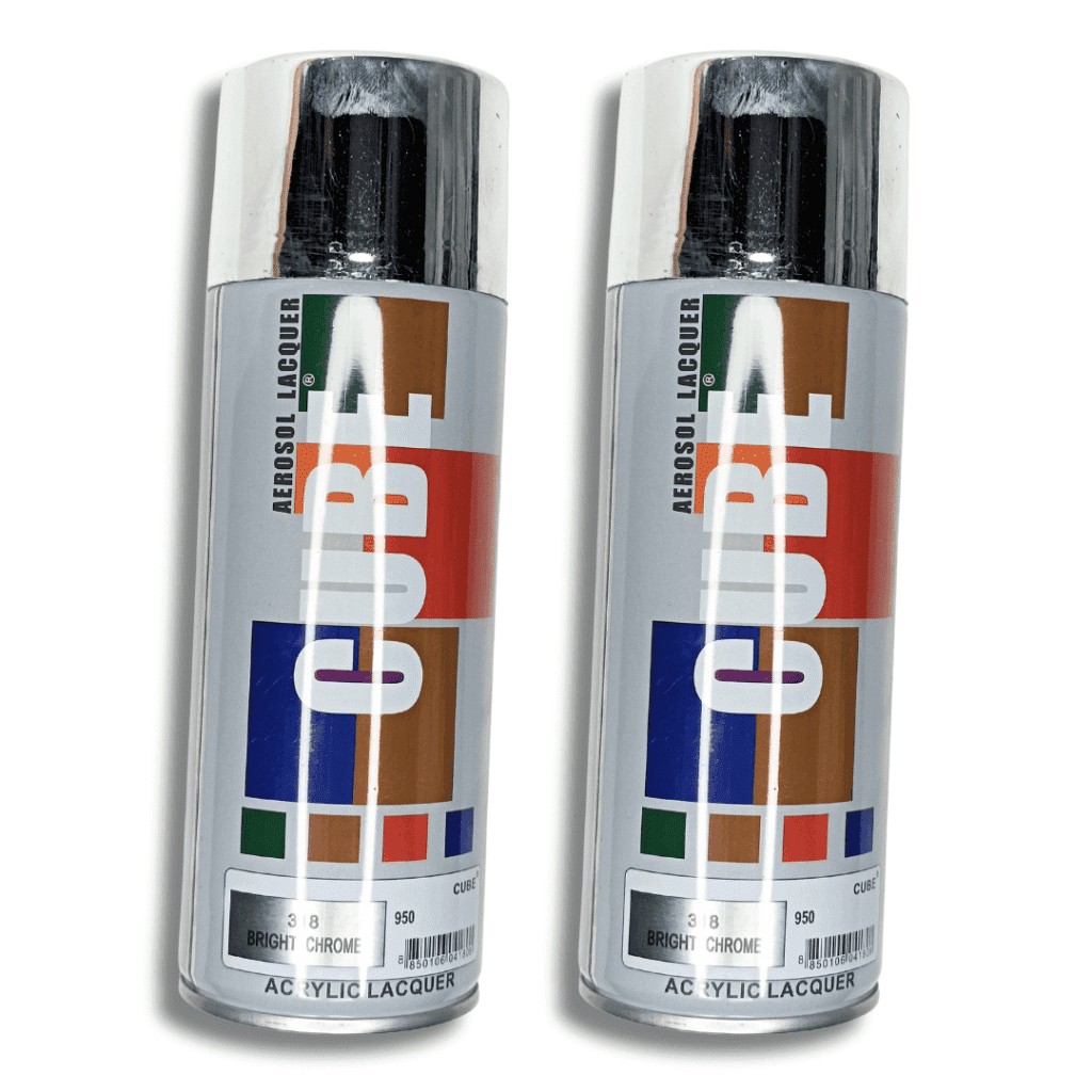 Bright Chrome Paint Spray (2 Pcs)