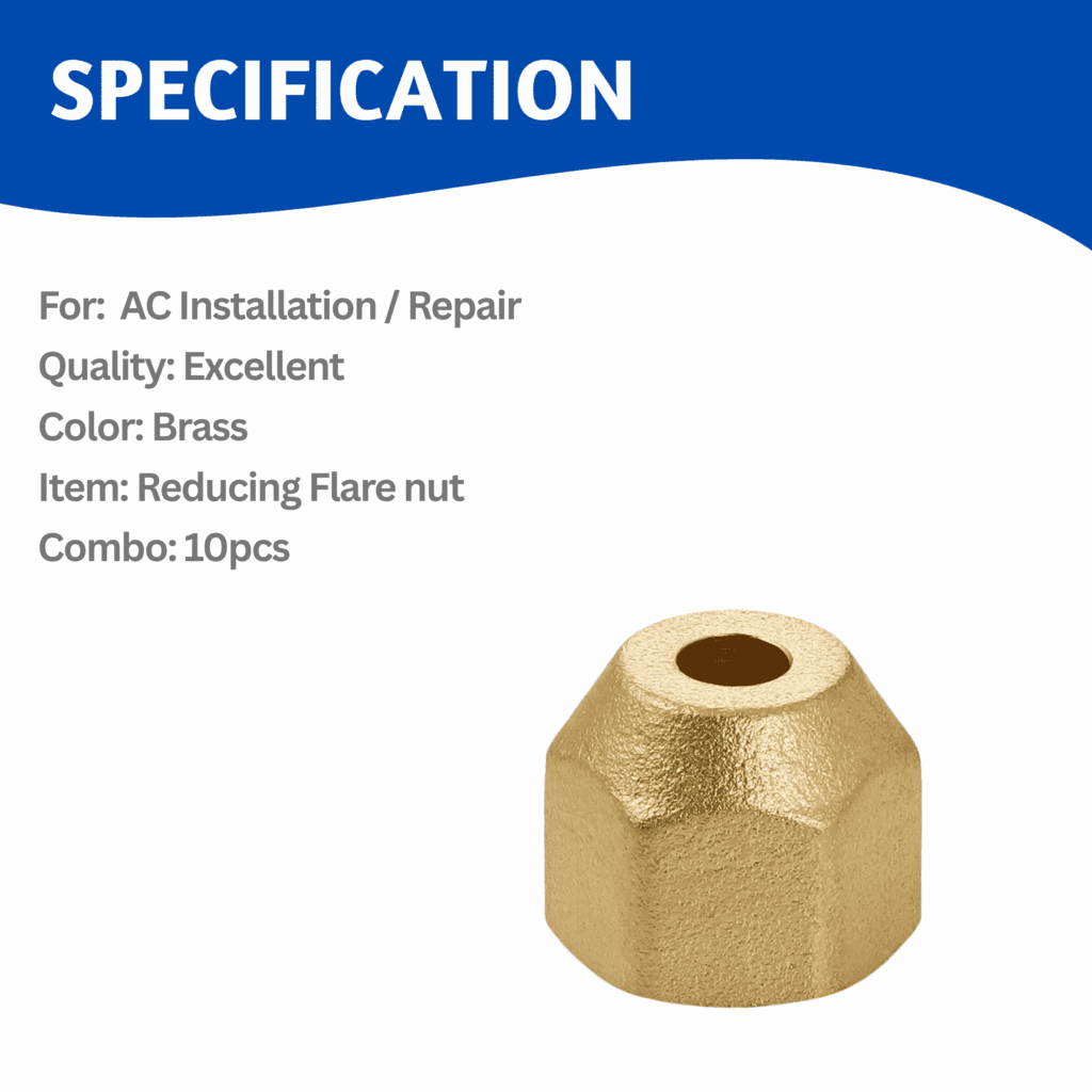 Reducing Flare Nut 3/8 x 1/4 (10pcs)