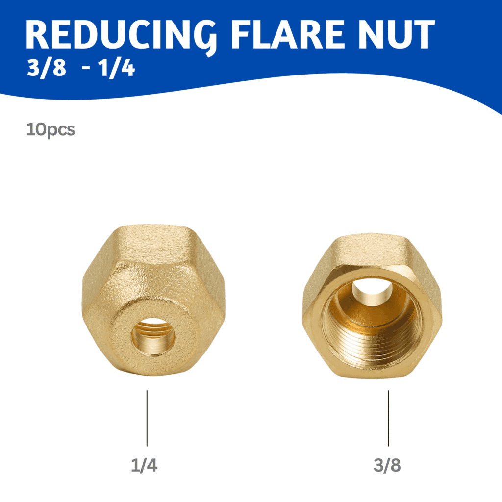 Reducing Flare Nut 3/8 x 1/4 (10pcs)