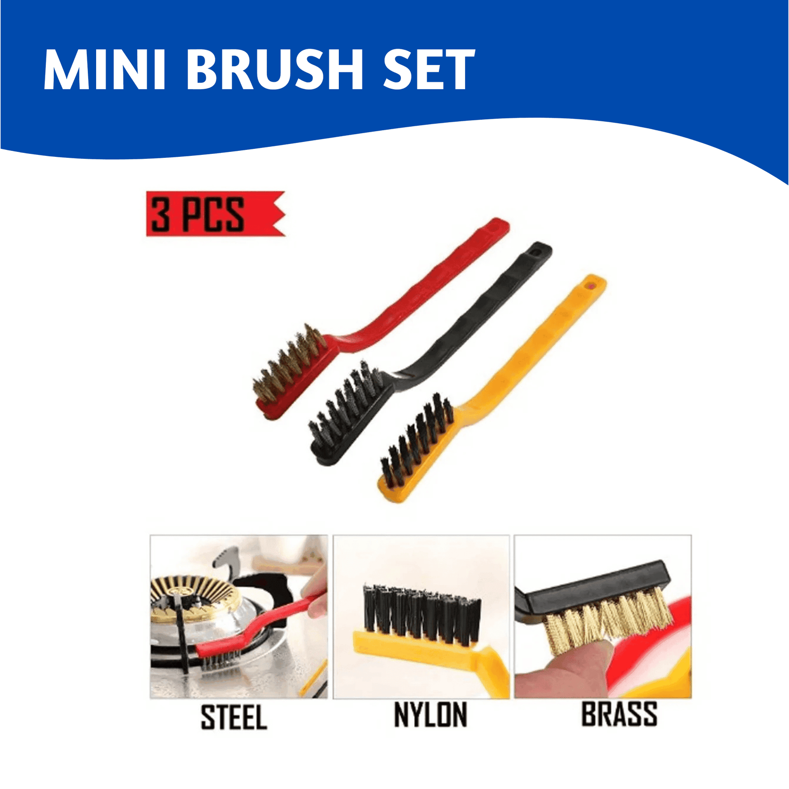 Mini Brush Set 3 Pcs