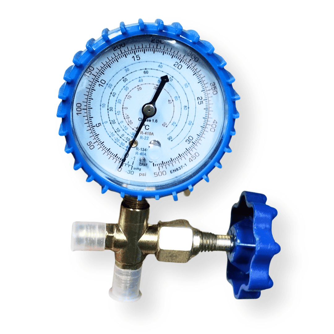 Single Manifold Gauge 500PSI Blue