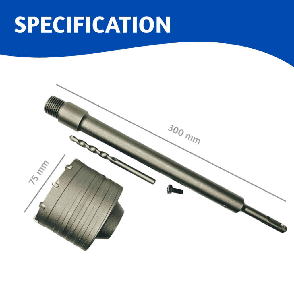 Concrete Hole Cutter Set 75mm