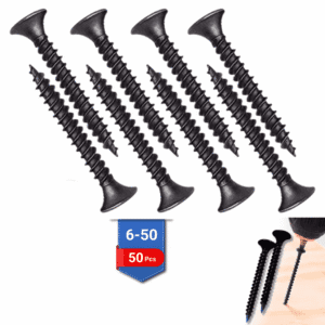 Black Screw 6×50 (100 Pcs)
