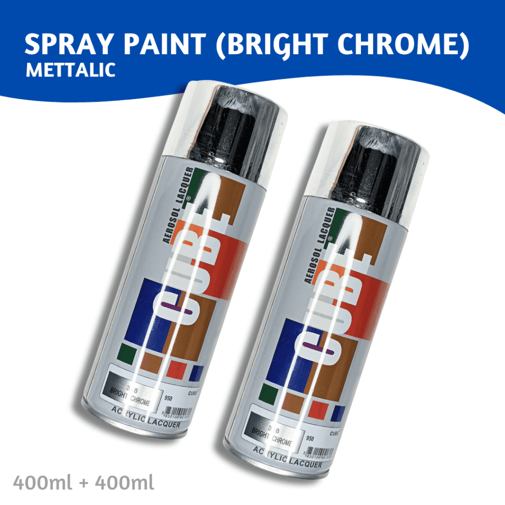 Bright Chrome Paint Spray (2 Pcs)