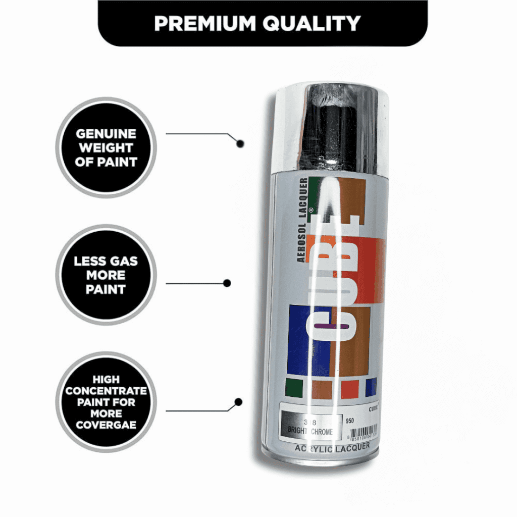 Bright Chrome Paint Spray (2 Pcs)