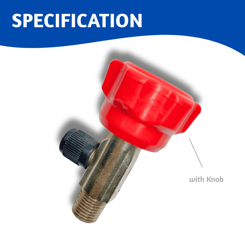 Refrigerant Cylinder Valve with Knob