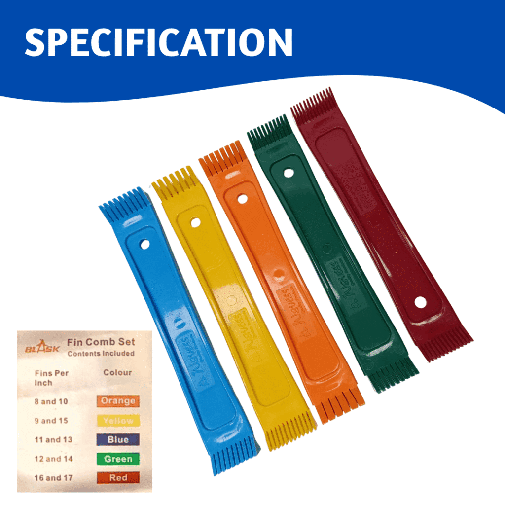 AC Fin Comb 10 Sizes Plastic