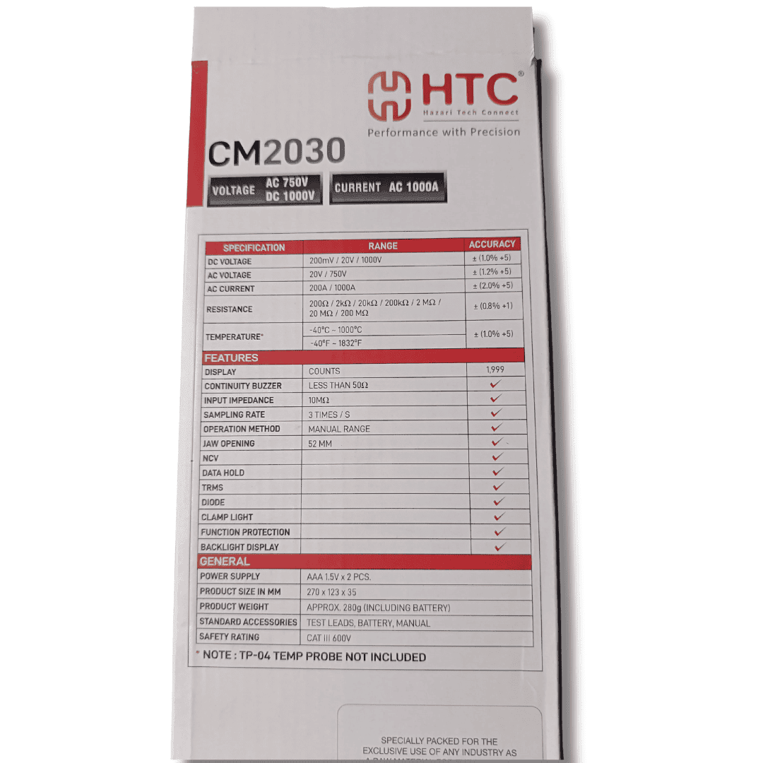 HTC Clamp Meter 2030
