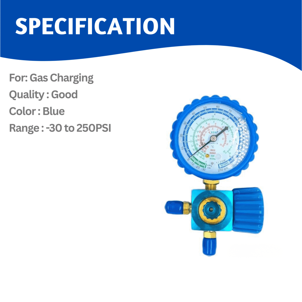Vacuum Pressure Gauge 250 PSI (Glass Indicator)