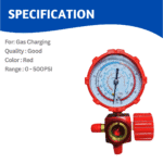 Gauge Single Manifold Glass 500PSI