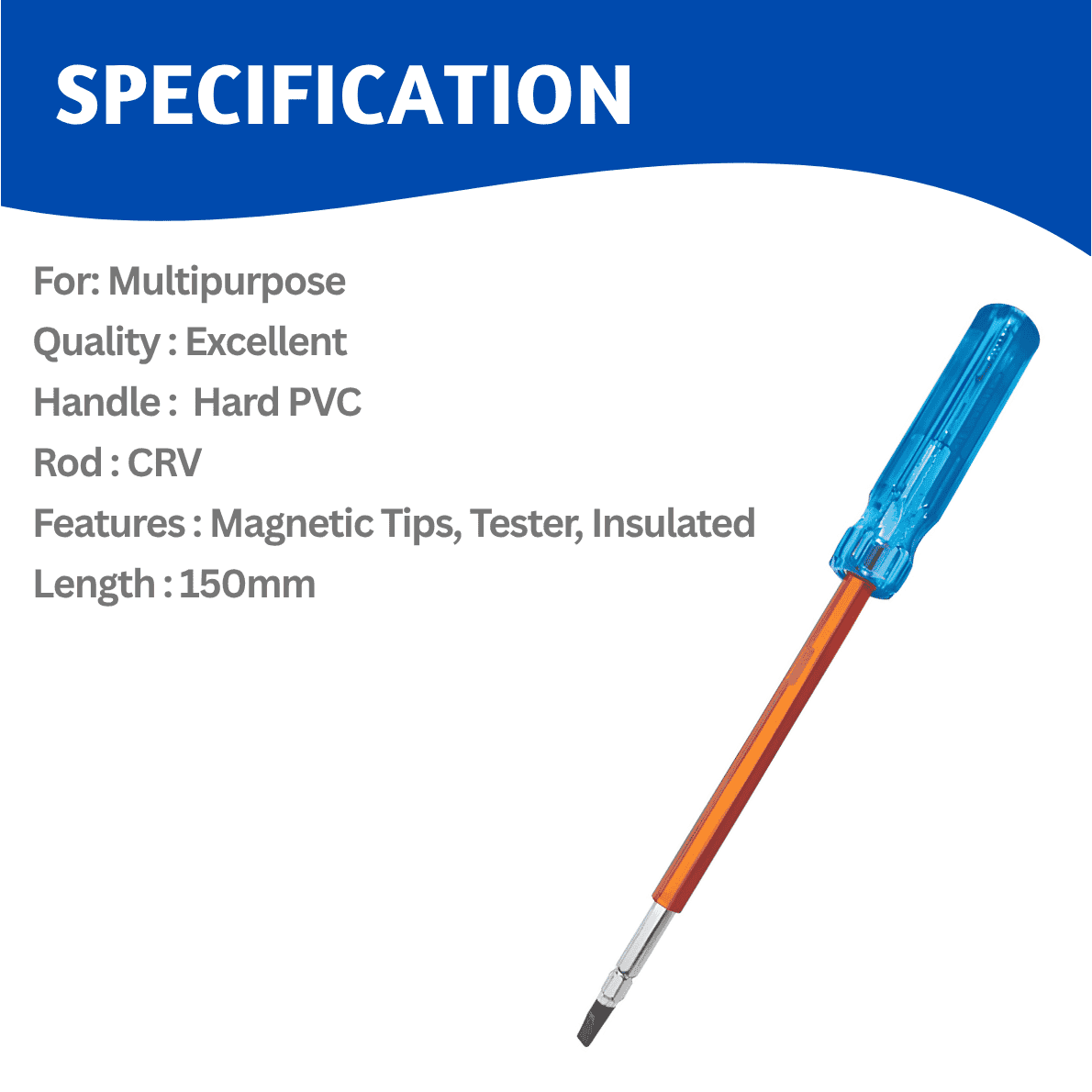 Electricians Screwdriver MT TST R6150I