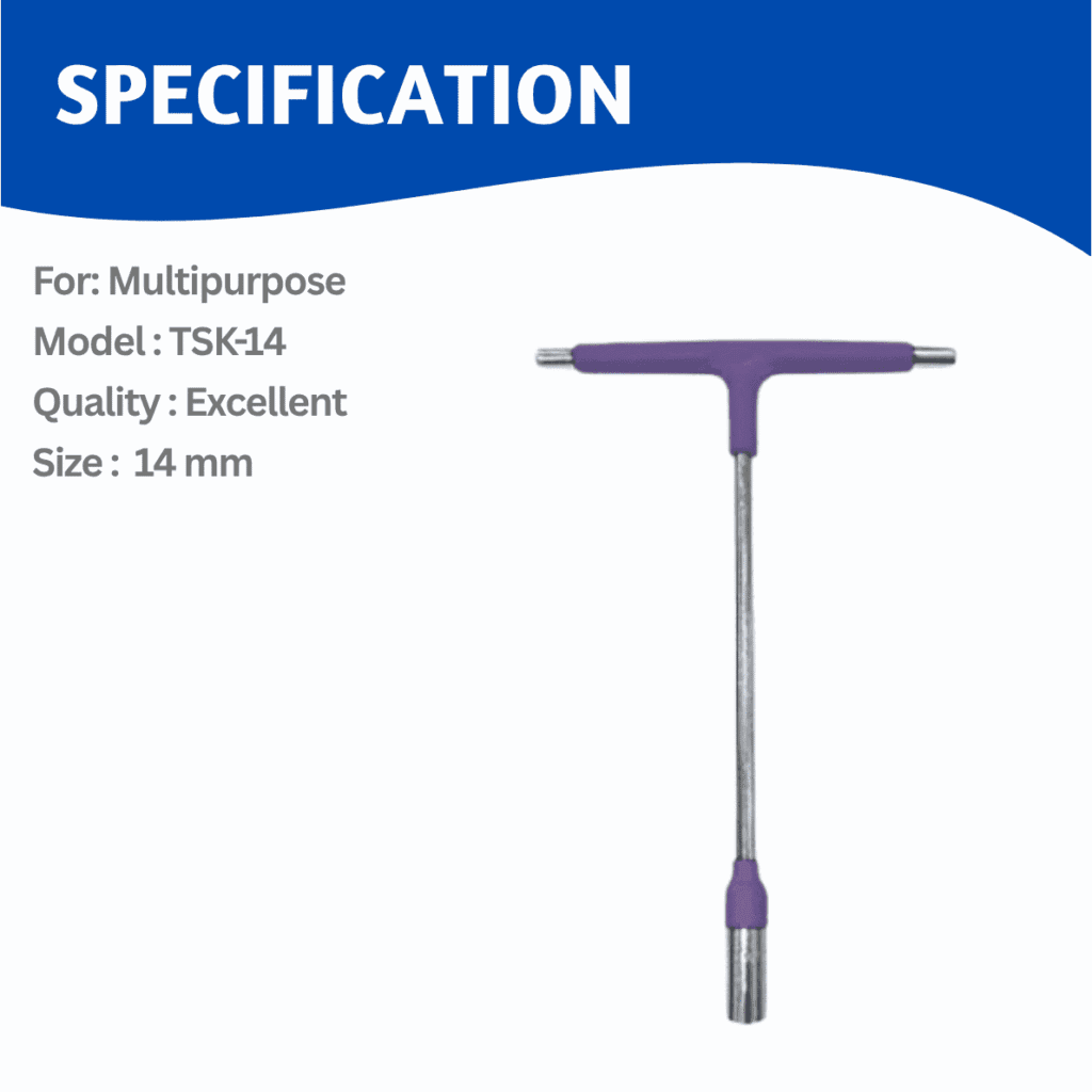 T Type Handle Socket Wrench Multitec 14mm