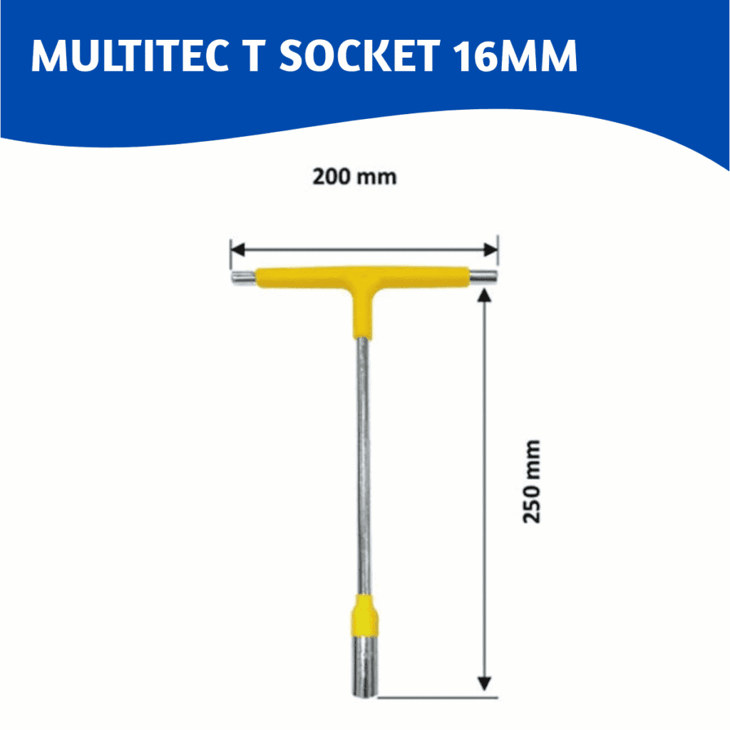 T Shaped Socket Wrench Multitec 16mm