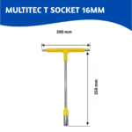 T Shaped Socket Wrench Multitec 16mm