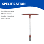 T Shaped Socket Wrench Multitec 16mm
