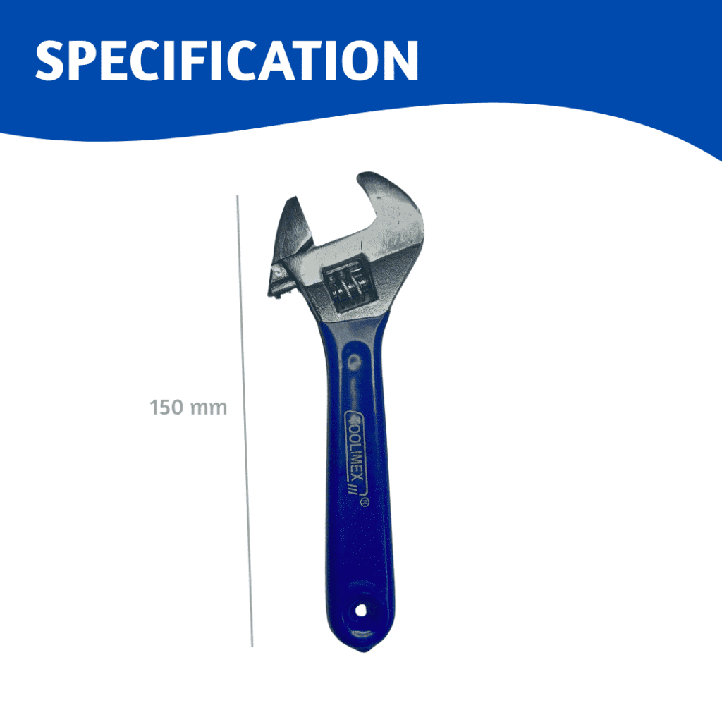 Adj Spanner 150mm with Insulation Grip