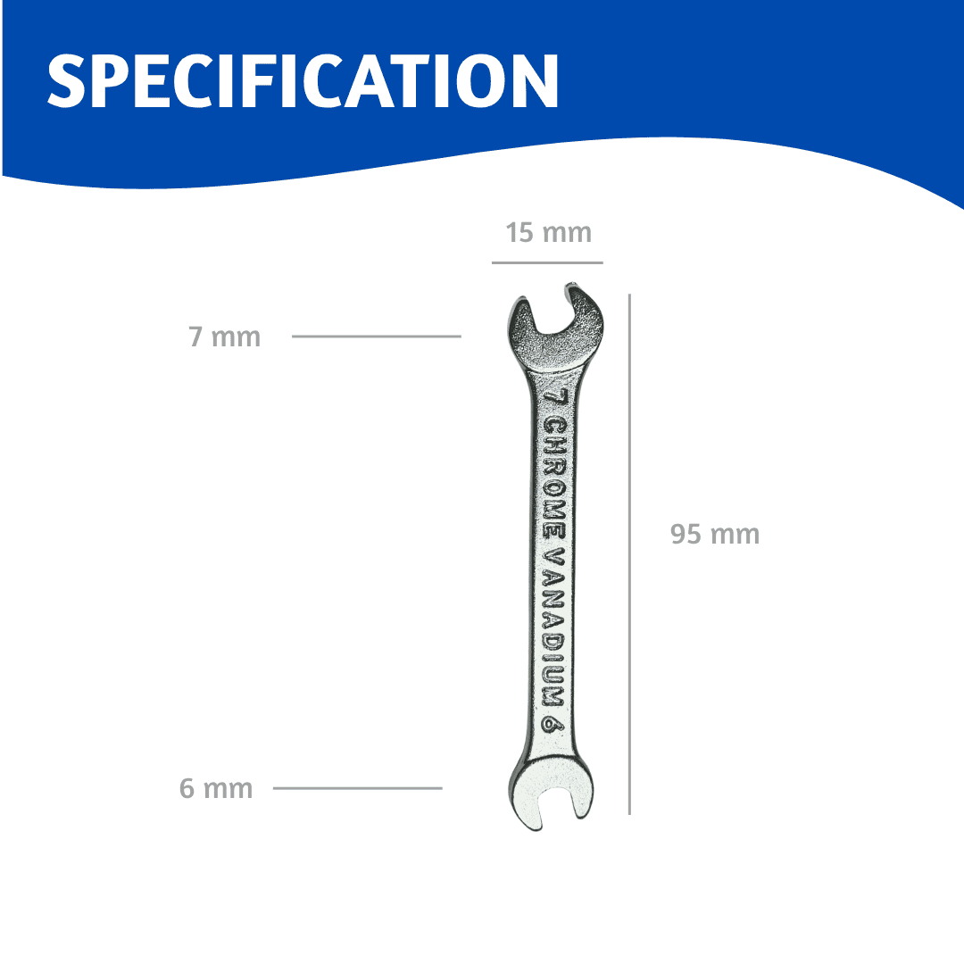 Spanner Double Ended 6 7 (Pack of 2)